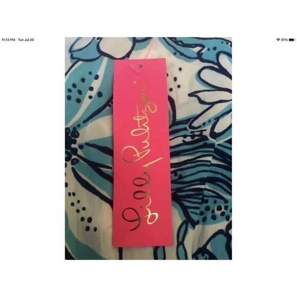 Lilly Pulitzer Deanna Romper Blue Coronado Crab - Picture 6 of 9